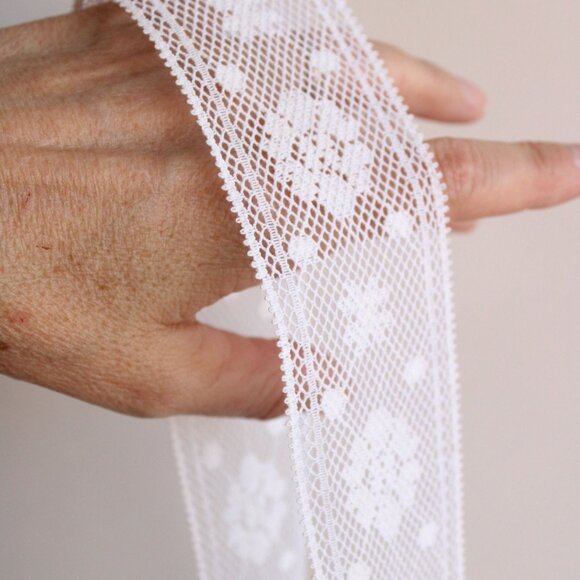 Vintage Lace Trim, Off White 2" Wide, Two Yards plus 29 Inches - Picture 4 of 10